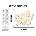 thumbnail image 2 of Unfinished Wood Welsh Dragon Shape - Craft - up to 46" DIY 16" / 1/8", 2 of 4
