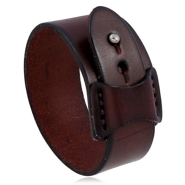 Pulsera de cuero bovino simple retro popular de deseo de joyería de Amazon para pulsera de hombre