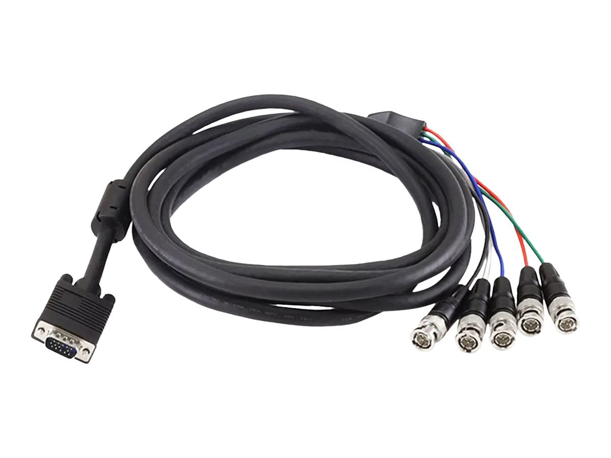 6 FT 4 BNC RGB RGBS To D-sub HD15 VGA Video Adapter Cable 