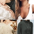 thumbnail image 3 of Silvora Silver Lariat Necklaces for Women Trendy Drop Moon Star Pendant Y-Necklaces Stainless Steel Long Chain Elegant Jewelry Gifts for Granddaughter Sister Christmas, 3 of 7