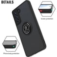 thumbnail image 6 of For Samsung Galaxy A25 5G Matte Clear Hybrid Cases with Magnetic Stand [Rotate Ring Holder] Hard Shockproof Protective Phone Case Cover by Xpression - Black, 6 of 9