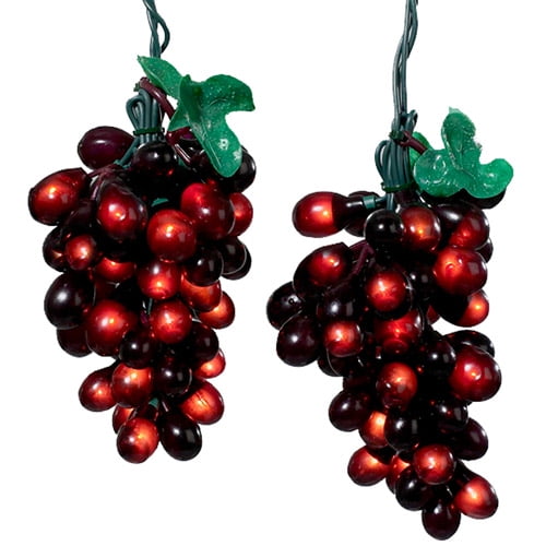 Grape Cluster String Lights Burgundy