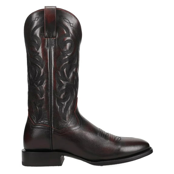 Dan Post Boots Mens Remington Embroidered Square Toe Pull On Cowboy  Mid Ca