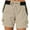 Khaki, variant on Taqqpue Women's Cargo Hiking Shorts Multi-Pockets Elastic Waist Drawstring Relaxed Fit Shorts Outdoor Summer Shorts for Camping Travel Golf