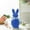 Blue, variant on SDJMa Easter Decoration 7.8" Flocked Bunny Figurine with Bow for Spring Easter Home Office Table Decor