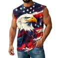 thumbnail image 7 of adaychics American Flag Mens Tank Top American Flag Eagle Gym Sleeveless Shirts Crew Neck Workout Vests for Gym, 7 of 7