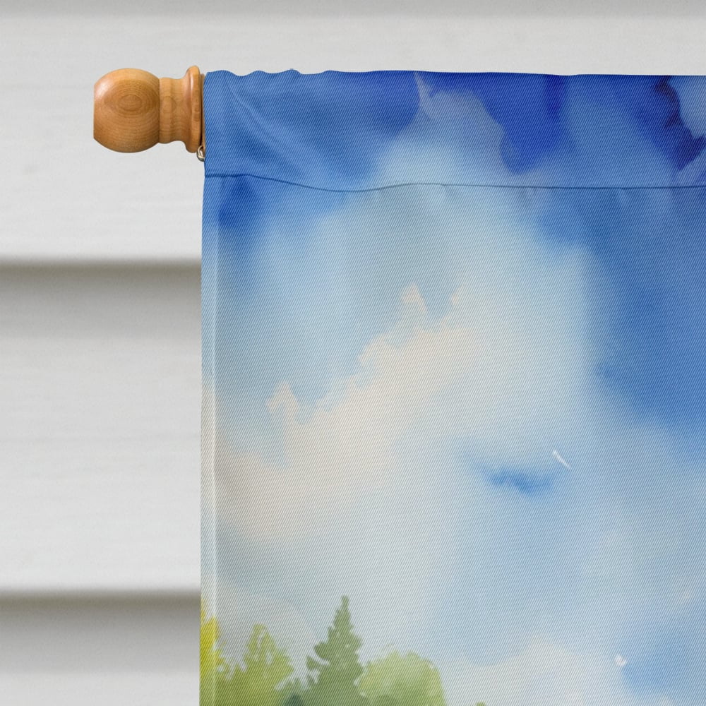 Great Pyrenees Easter Egg Hunt House Flag 28 in x 40 in