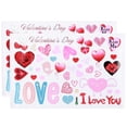 thumbnail image 1 of Autocollant de Modèle de Coeur, 2pcs Saint Valentin Fenêtre Fenêtre Décor Autocollants Auto-Adhésifs Performance Fiable, 1 of 14