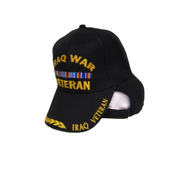 Iraq WAR Veteran VET Black and Yellow Baseball Embroidered Hat Cap (RAM) C855