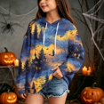 thumbnail image 2 of Grblisyd Girls Halloween Hoodies Long Sleeve Sweatshirts Pullover Tops Preppy Cute Hoodies Trendy, 2 of 5