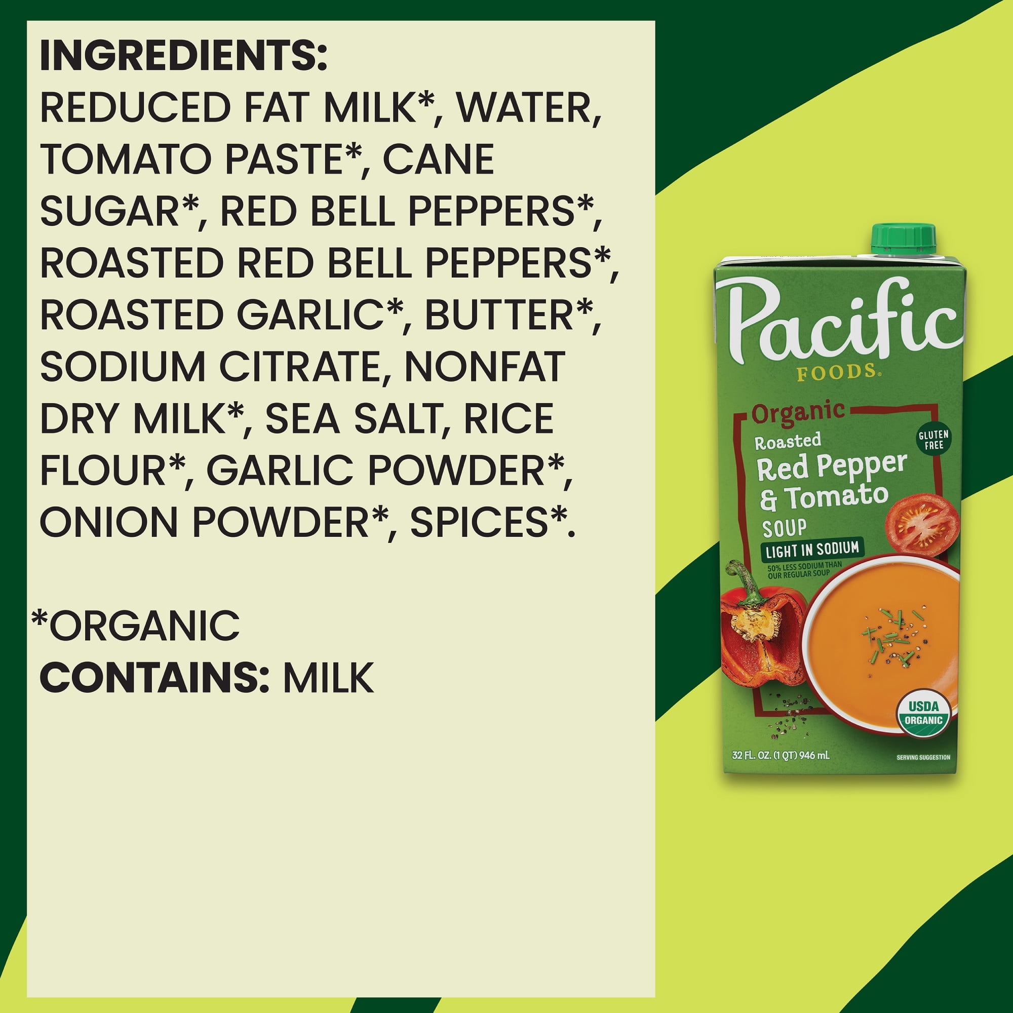 Pacific Foods Organic Soup Roasted Red Pepper and Tomato -- 32 fl oz Pack of 3