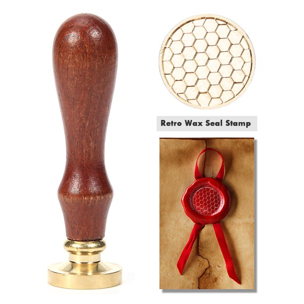 Sello De Lacre Sello de cera retro Sello de cera de sellado geométrico DIY Decorativo (F359)