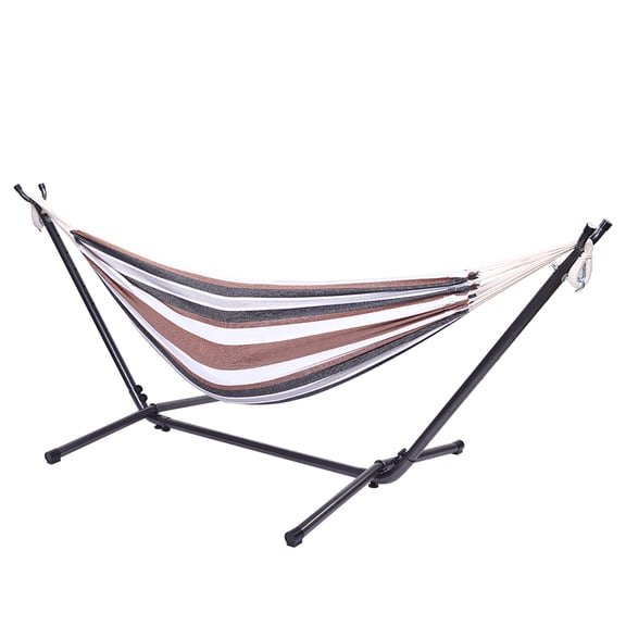 O’Force Professional Portable Outdoor Polyester Hammock Set 250 lbs Capacity Hang Bed with Steel Stand