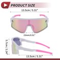 thumbnail image 4 of 1 juego de gafas de montar para motocicleta, anti-reflejo, Tri-Acetyl Cellulos, UV400, gafas para hombres y mujeres, lente rosa, marco blanco y rosa, 4 of 6