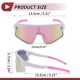 thumbnail image 4 of 1 juego de gafas de montar para motocicleta, anti-reflejo, Tri-Acetyl Cellulos, UV400, gafas para hombres y mujeres, lente rosa, marco blanco y rosa, 4 of 6