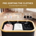 thumbnail image 2 of 3 Section Laundry Hamper With Lid, 160L Large Capacity With Removable Bags And Washable Bags, 5 Labels For Clothes Sorting, Laundry Basket For Bedroom, Laundry Room, Small Apartment Laundry Sorter, 2 of 6