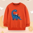 thumbnail image 3 of Sweatshirt Toddler Boy 4T Fall Boys' Hoodie Cartoon Dinosaur Stick Cloth Long Sleeve Children's Hoodie Knitted Crewneck Children's Sweatshirt Kid's Fall Fashion Hoodies & Sweatshirts 3-4 Years, 3 of 5