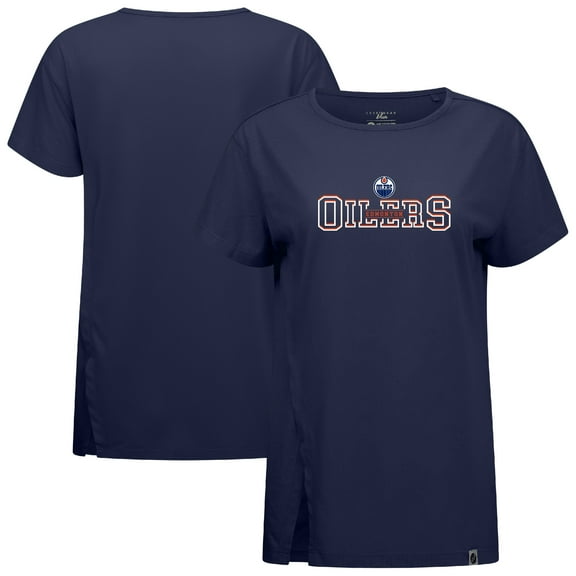 Women's Levelwear  Navy Edmonton Oilers Influx Journey T-Shirt