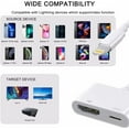 thumbnail image 2 of SURJDE [Apple MFi Certified] Lightning to HDMI Adapter for iPhone to TV, iPhone to HDMI Adapter 1080P Digital AV Adapter Screen Connector Cable with Charging Port for iPhone iPad to HDTV/Proje, 2 of 7