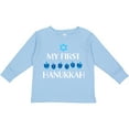 thumbnail image 3 of Inktastic My 1st Hanukkah Dreidels in Blue with Star of David Boys or Girls Long Sleeve Toddler T-Shirt, 3 of 5