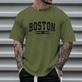 thumbnail image 2 of Big and Tall Shirts for Men Casual Short Sleeve T Shirt With City Theme Letter Print For Daily Wear And Outing Comfortable Fit Tee Shirts Spandex T Men Casual Graphic Mens Tee Big Shirt Mens 2XL, 2 of 5