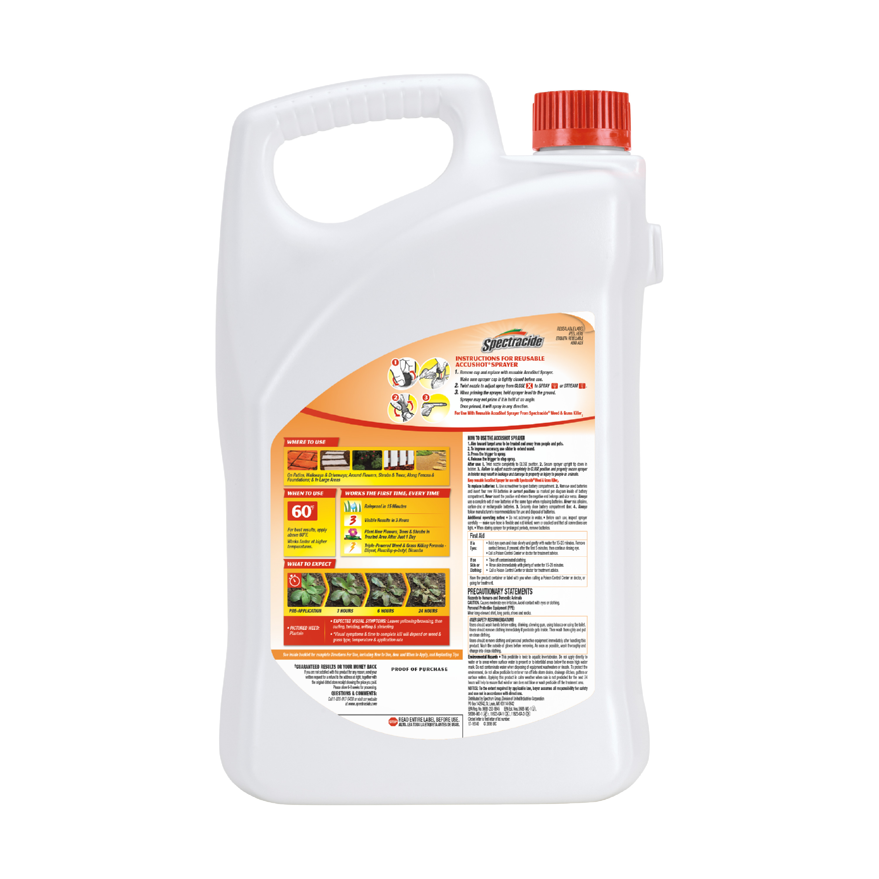 Spectracide Weed & Grass Killer (Refill), Use on Driveways, Walkways and Around Trees and Flower Beds, 1.3 Gallon - image 3 of 13