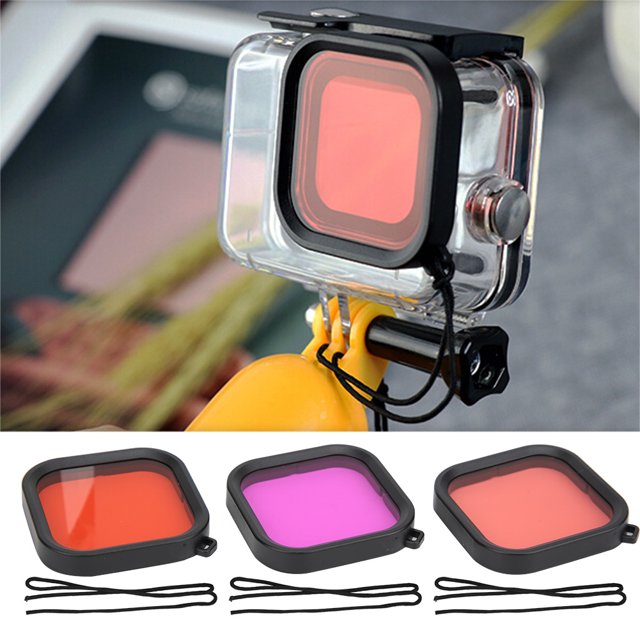 3 PCS Kit de Filtro de Lente de Buceo para 8 Case de Carcasa Filtros impermeables de Buceo Accesorios de Buceo