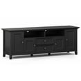 thumbnail image 1 of Amherst 72 inch Wide Solid Wood Transitional TV Stand in Black, 1 of 10
