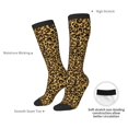 thumbnail image 4 of Gaeub Chaussettes Design Imprimé Léopard Pailleté Or Chaussettes Hautes Extensibles pour Hommes Femmes Adolescents, Chaussettes de Softball Soccer pour Randonnée, Sport, 4 of 6