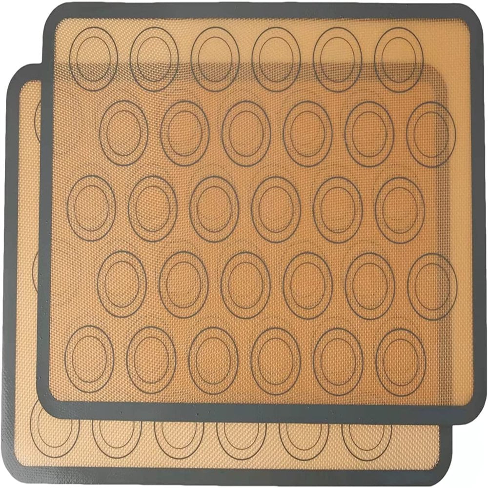 Dsseng 2Pcs Silicone, Nonstick, Food Safe Baking Mats, Macarons