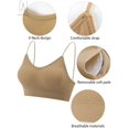 thumbnail image 3 of Gustave 5-Pack Women's Seamless Cami Bra V Neck Padded Bralette Spaghetti Strap Pullover Style Bras Tank Top Wire Free "Size XL", 3 of 9