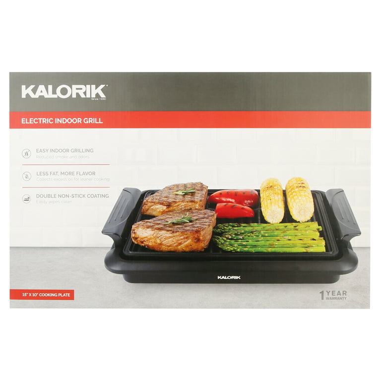 Kalorik Indoor Smokeless Grill, Black 