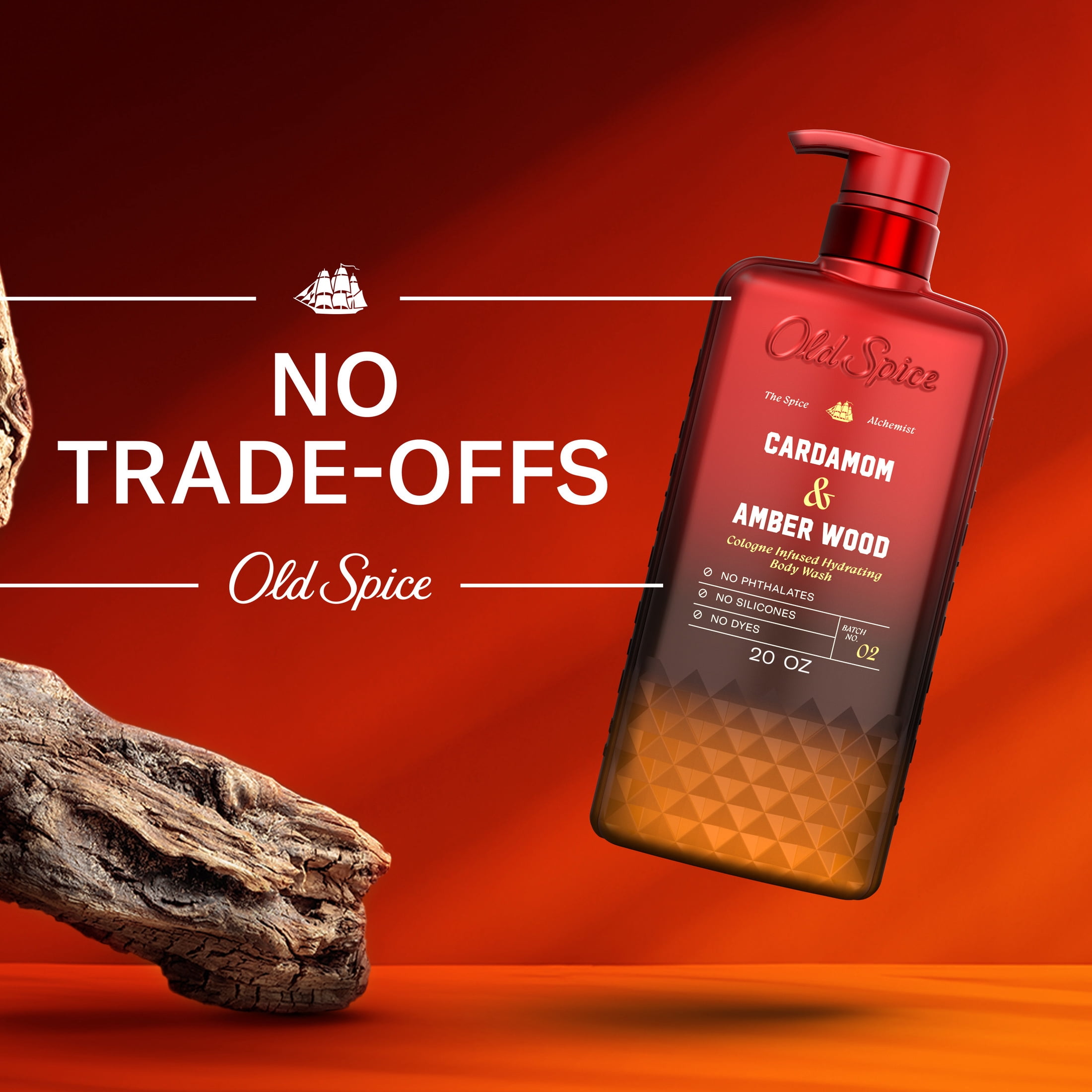 Old Spice Body Wash for Men, The Spice Alchemist Collection, Cardamom and Amber Wood, 20oz