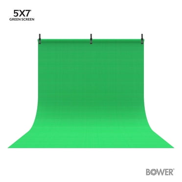 Bower Green Screen Fabric Backdrop for Streaming, Gaming, Broadcasting, and More.