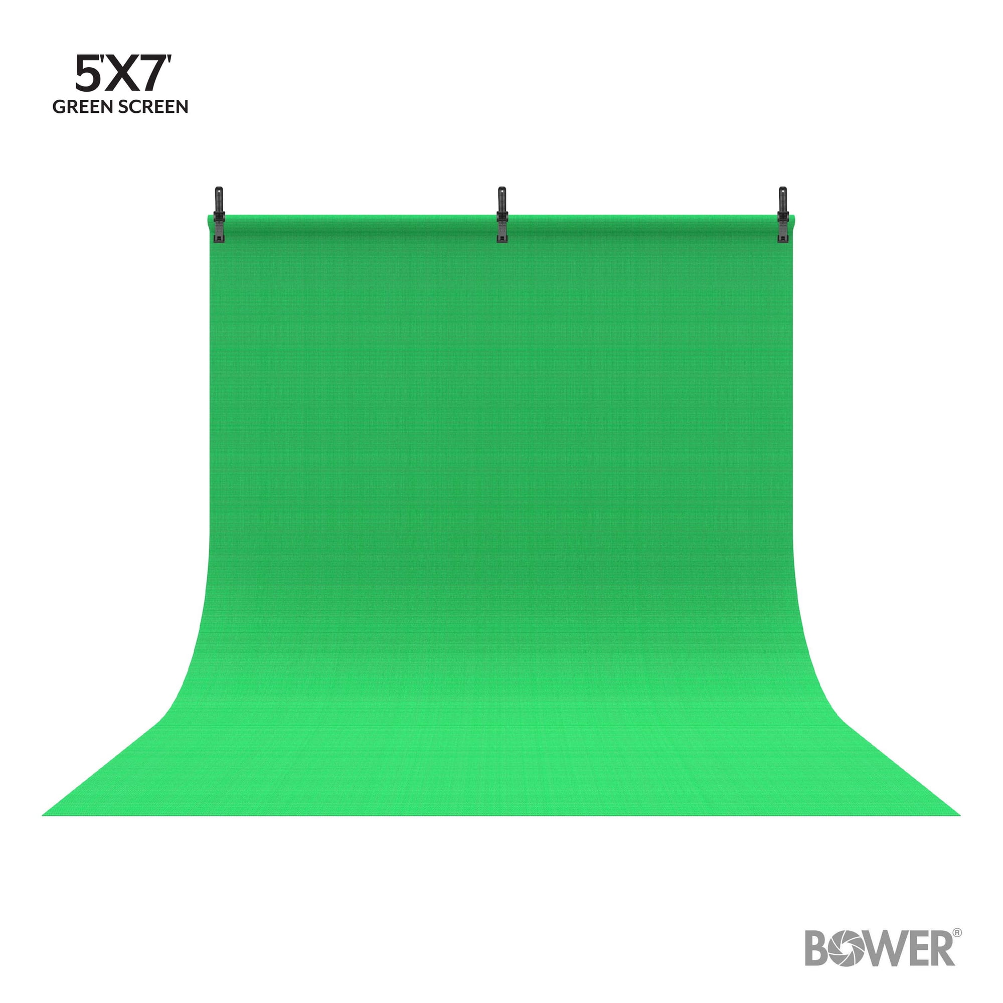 Bower Green Screen Fabric Backdrop for Streaming, Gaming, Broadcasting, and More.