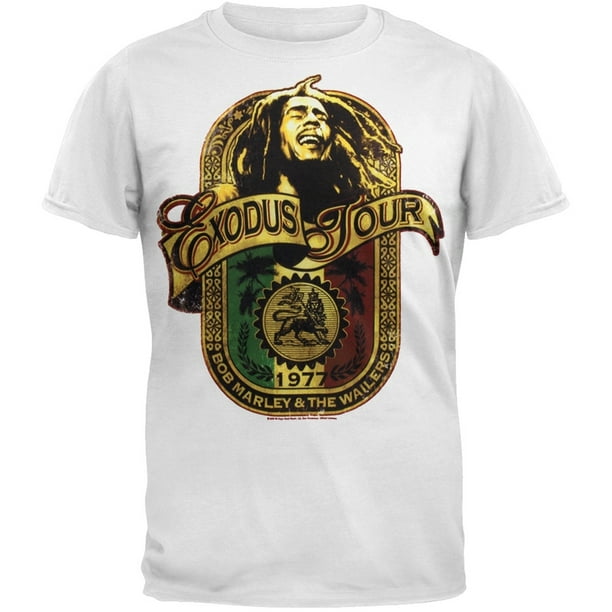 Bob Marley - Bob Marley Men's Exodus Tour Short Sleeve Graphic Tee ...