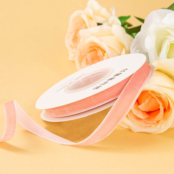 PuSpu Christmas Celebration Supplies 2cm Sided Velvet Ribbon Gift Flower Packaging Ribbon Decoration Ribbon DIY Ribbon Christmas Indoor/Outdoor Decoration