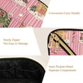 thumbnail image 5 of FORMRS Makeup Bag Travel Cosmetic Organizer for Women Fold Flat Zipper Pouch with Handle, Pink Christmas House, 5 of 8