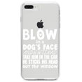 thumbnail image 1 of DistinctInk Clear Shockproof Hybrid Case for iPhone 7 PLUS / 8 PLUS (5.5" Screen) TPU Bumper Acrylic Back Tempered Glass Screen Protector - Blow in Dog's Face, Mad. Head Out Window, 1 of 5