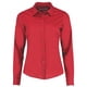 thumbnail image 1 of Kustom Kit - Camisa entallada de popelín y manga larga para mujer (Rojo), 1 of 2