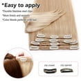 thumbnail image 5 of Benehair 100% Real Remy Human Hair Extensions Clip In Thick Double Weft Full Head 10"-24" Blonde Women Caramel Hair, 5 of 11