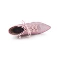 thumbnail image 5 of BLISSFUL STEP Women's Pointy Toe Block Heel Glitter Ankle Boots Pink 10, 5 of 9