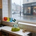 thumbnail image 5 of Xecvkr Glass Rotating Decor Dynamic Animal Ornament Handcrafted Home Office Entrance Car Desktop Stable Ceramic Base Multicolored Art Sculpture Lively Gift 1 Piece Green, 5 of 6