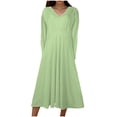 thumbnail image 2 of Vente de Liquidation! Robes de Bal pour Femmes, Robe à Manches Courtes Col en V Mode Imprimée Taille Haute Mi-Mollet Col en V Vert TTG, 2 of 5