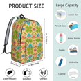 thumbnail image 5 of Pioneer Flower Floral Print Pattern Backpack for School, Cute School Bag with Adjustable Shoulder Straps and Padded Back, 15.7"x11.8"x5.5", 5 of 5