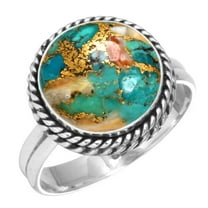 925 Sterling Silver Ring Natural Spiny Oyster Handmade Jewelry