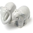 thumbnail image 1 of CPDD Hugging Elephants Ceramic Salt & Pepper Shaker Set Gray 3.5 inches L, 1 of 1