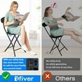 thumbnail image 4 of Rfiver Folding Stool with Back, Heavy Duty Foldable Stools for Adults with Handle, Portable Folding Stool Chair (24 inch Set of 2), 4 of 12