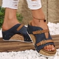 thumbnail image 6 of longantii Orthopedic Sandals for Women Arch Support Summer Flat Sandals Wide Non Slip Slip on Hiking Shoes Soft 2026 Orthopedic Shoes Blue, 6 of 6