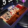 thumbnail image 5 of Alfombrilla de ratón de Anime Red Dead Redemption 2 RGB colorida para juegos, alfombrilla grande para juegos XL con luz LED, alfombrilla para ratón para ordenador, alfombrilla para escritorio para jue, 5 of 5